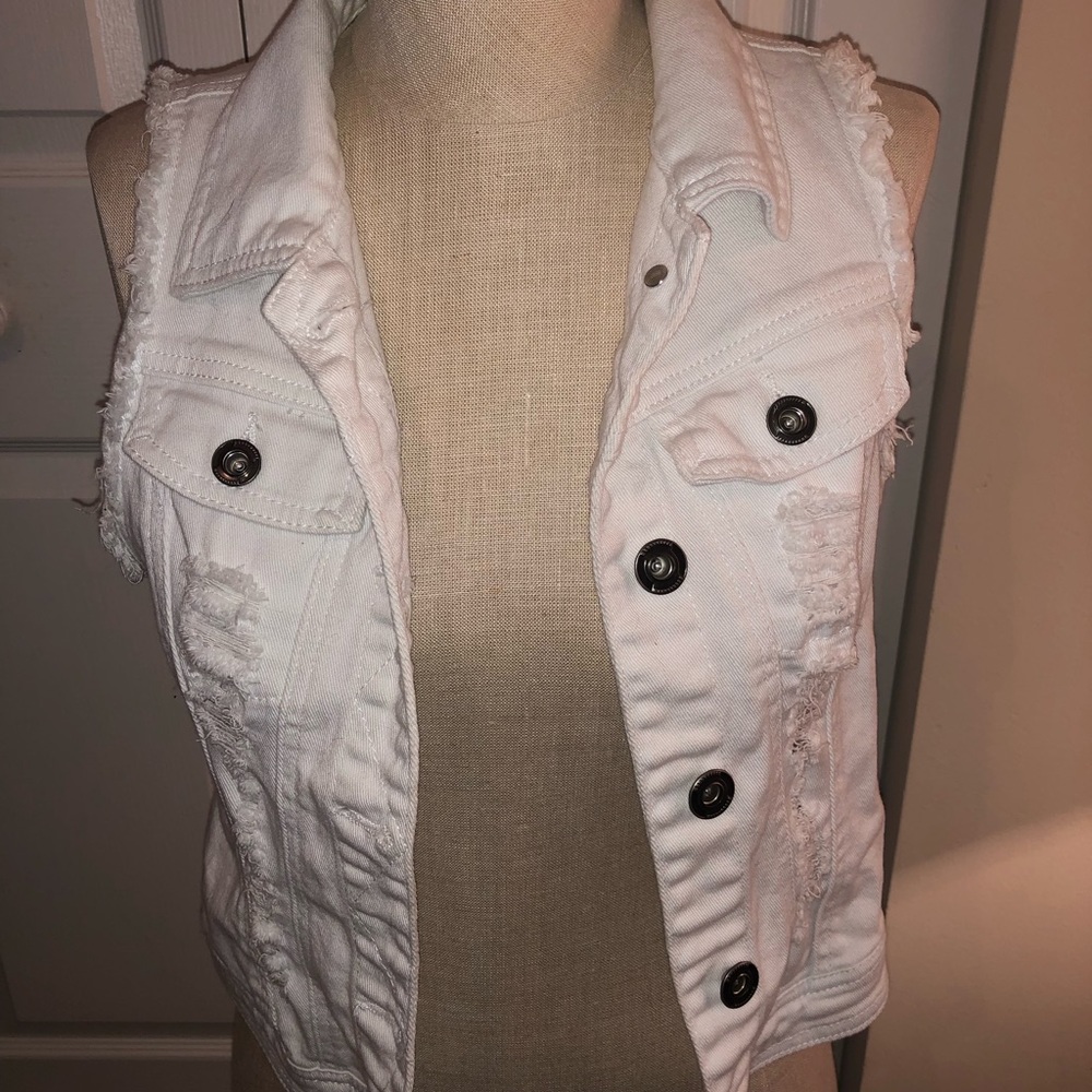 Vanity sleeveless jean vest